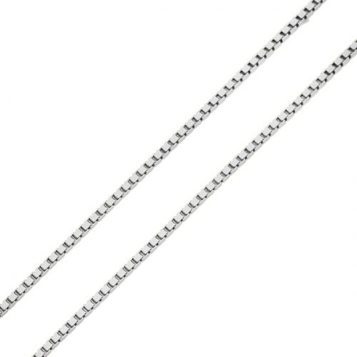 Corrente em Ouro Branco 18k Veneziana de 0,5mm com 40cm