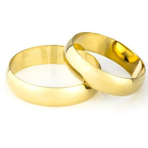 Par de Aliança de Casamento em Ouro 18K 5,00mm ta50