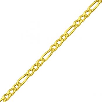 Pulseira em Ouro 18k Masculina com Malha Grumet Elo 3 em 1