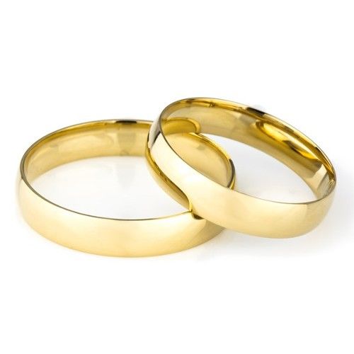 Par de Aliança de Casamento em Ouro 18K 3,9mm Semi Anatômica ta39sa